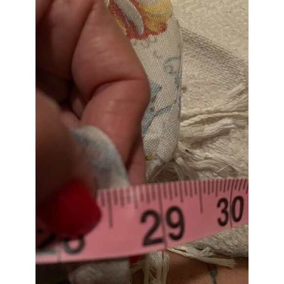 Artisan Design Scarf Fringe Edges Gray Paisley Floral Scarves 29 x 12 inches - Picture 7 of 7